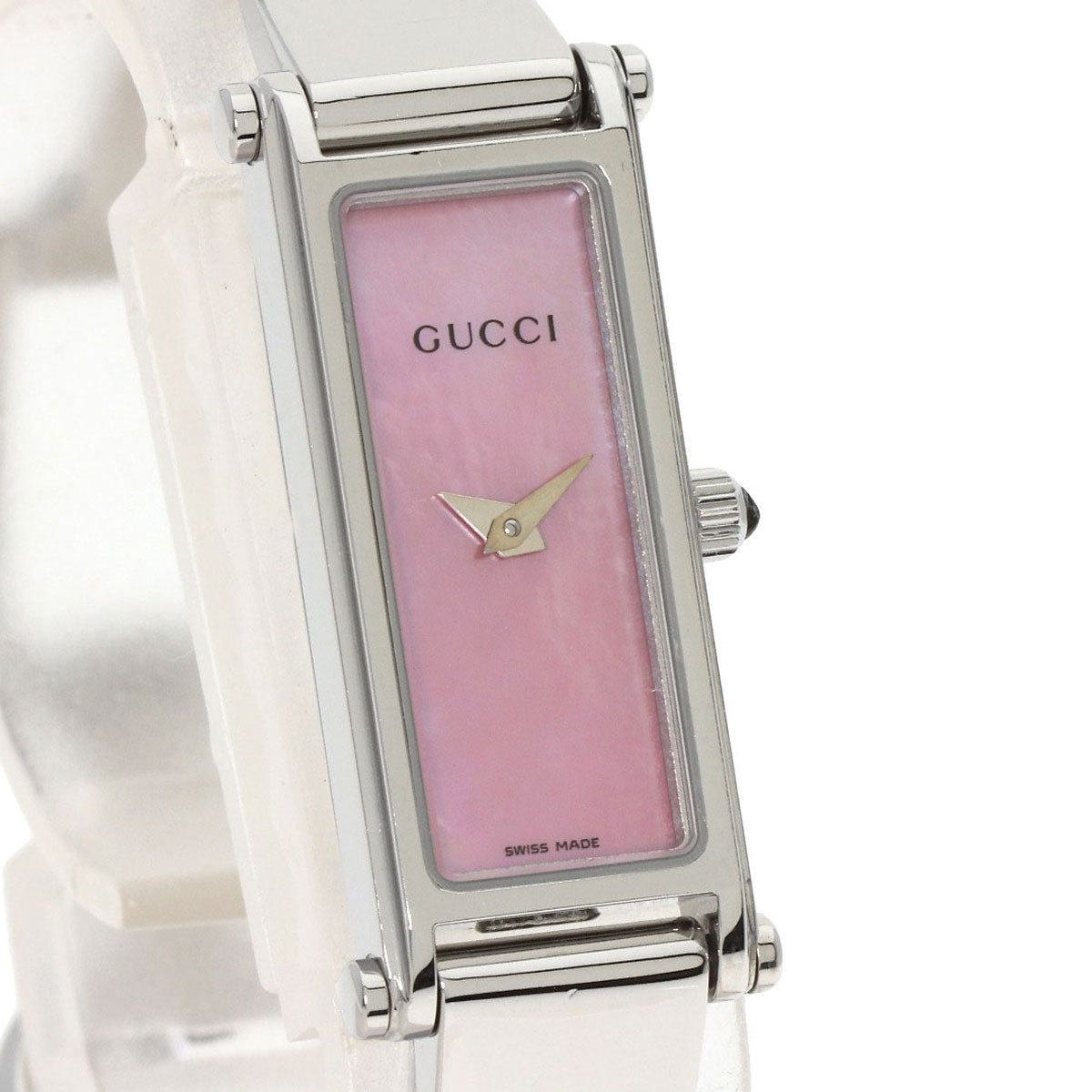 GUCCI Watches Quartz Stainless Steel , Stainless Steel Silver 1500L Pink shell dial Women  d