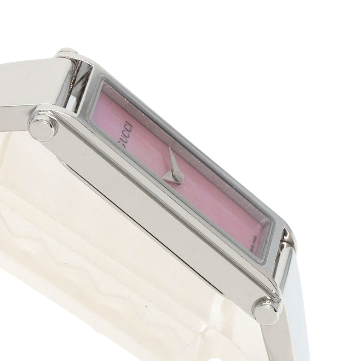 GUCCI Watches Quartz Stainless Steel , Stainless Steel Silver 1500L Pink shell dial Women  d