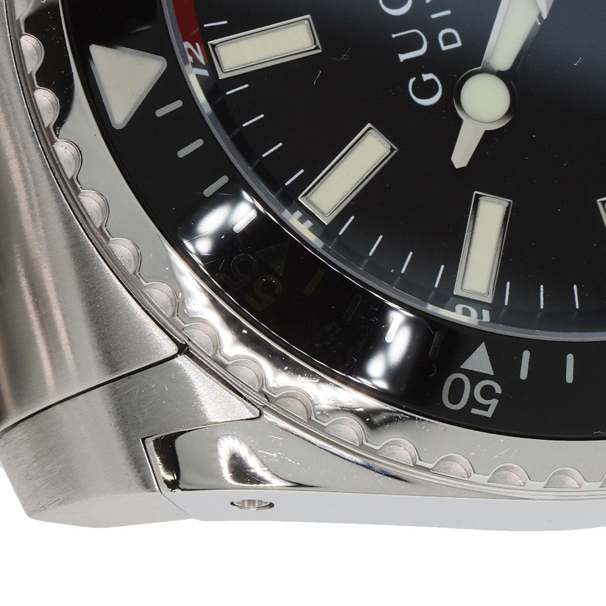 GUCCI Watches Quartz YA136.2 Stainless Steel , Stainless Steel Silver Dive DIVE black dial mens  d