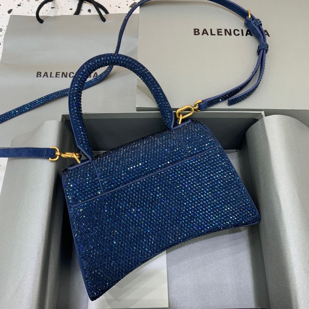Top Quality Hourglass Small Handbag In Dark Blue, For Women,  Bags 9in/23cm