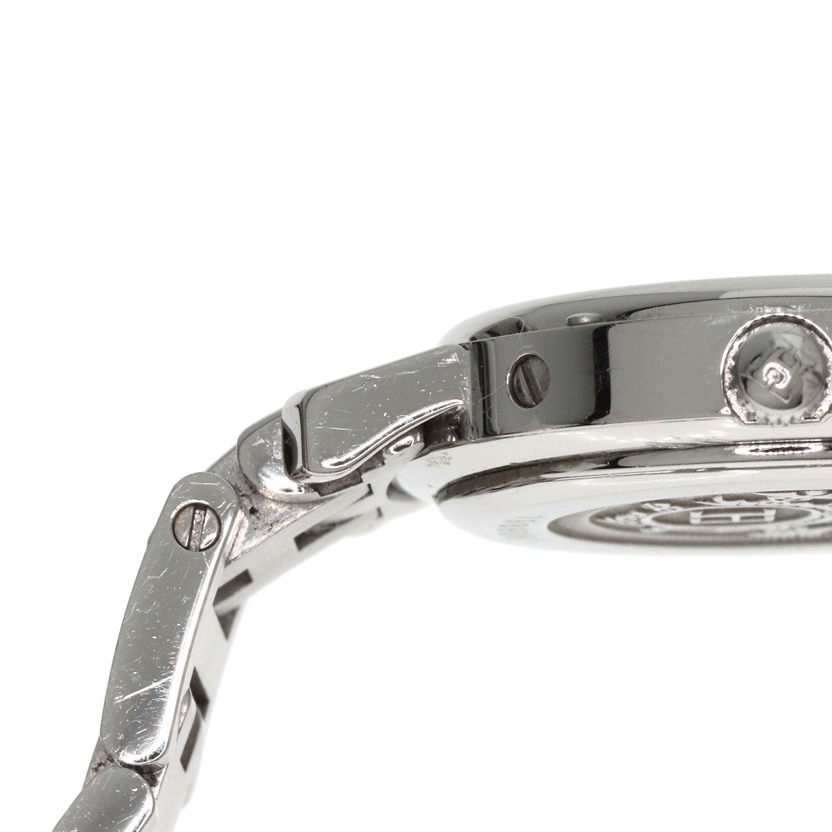HERMES Watches Quartz CL4.210 Stainless Steel Silver Clipper Nacre Blue shell dial Women  d