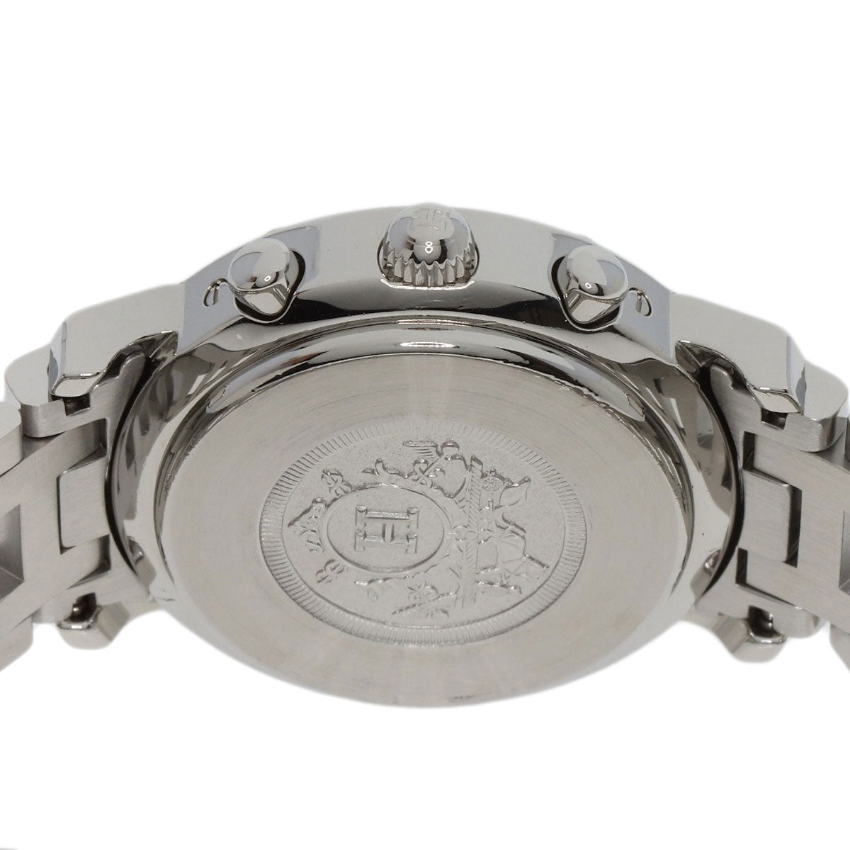 HERMES Watches Quartz CL1.310 Stainless Steel , Stainless Steel Silver Clipper Chronograph blue dial Women  d