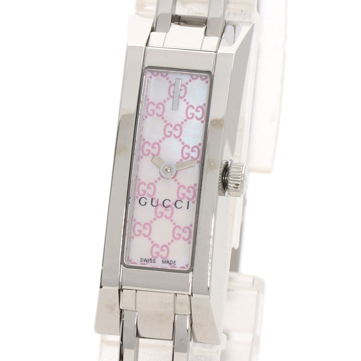 GUCCI Watches Quartz YA110 Stainless Steel , Stainless Steel Silver GG White shell dial Women  d