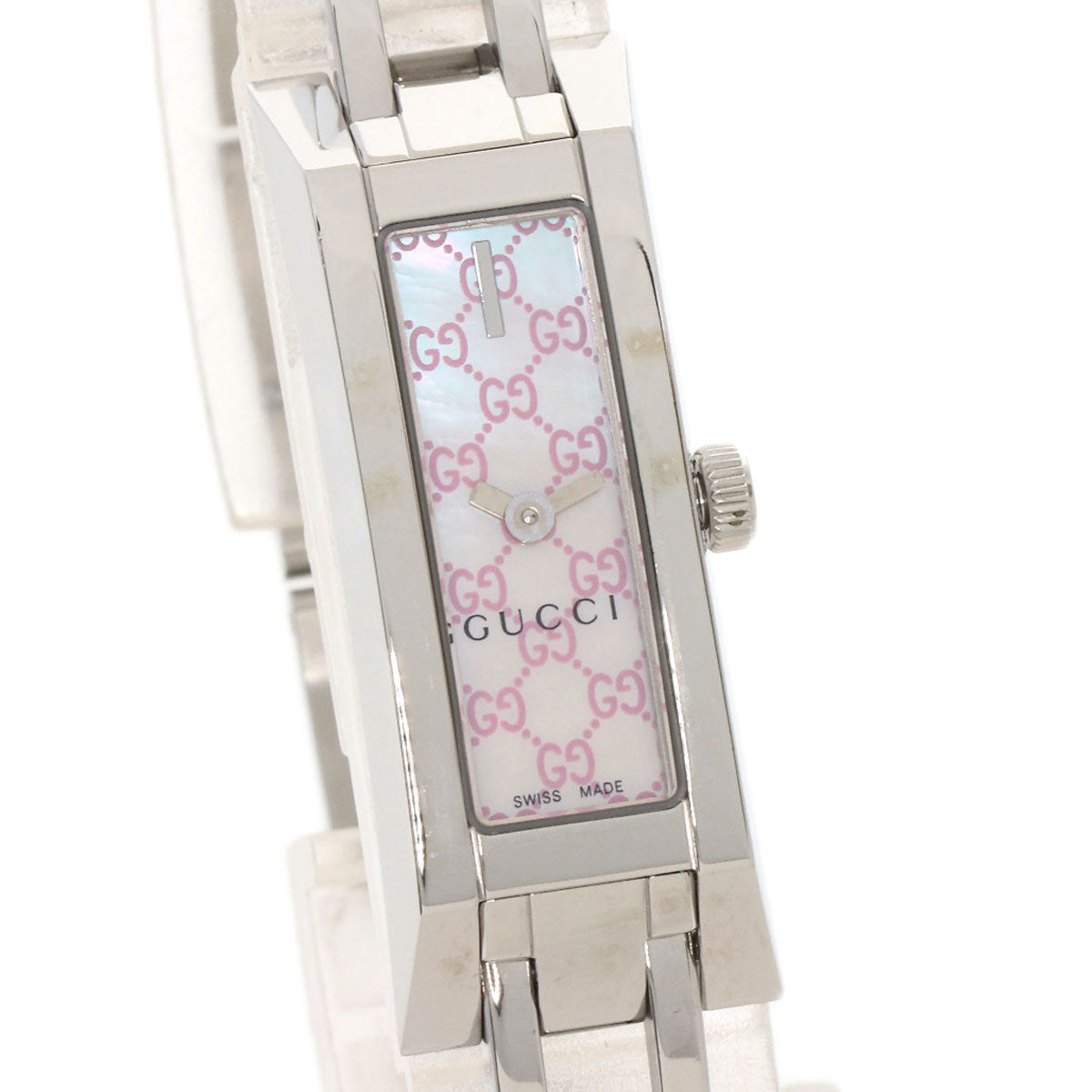 GUCCI Watches Quartz YA110 Stainless Steel , Stainless Steel Silver GG White shell dial Women  d