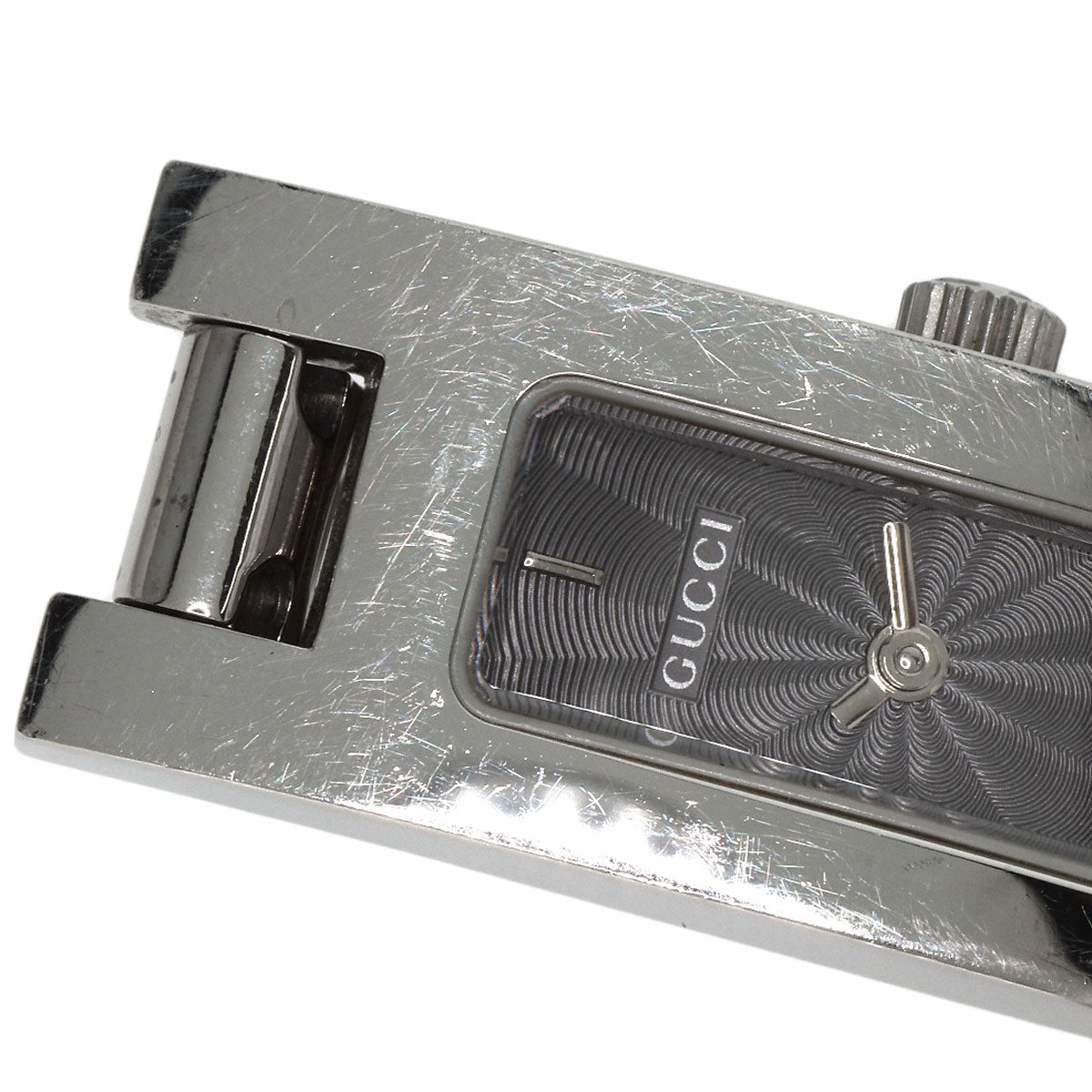 GUCCI Watches Quartz 3900L Stainless Steel , Stainless Steel Silver Square face gray dial Women  d