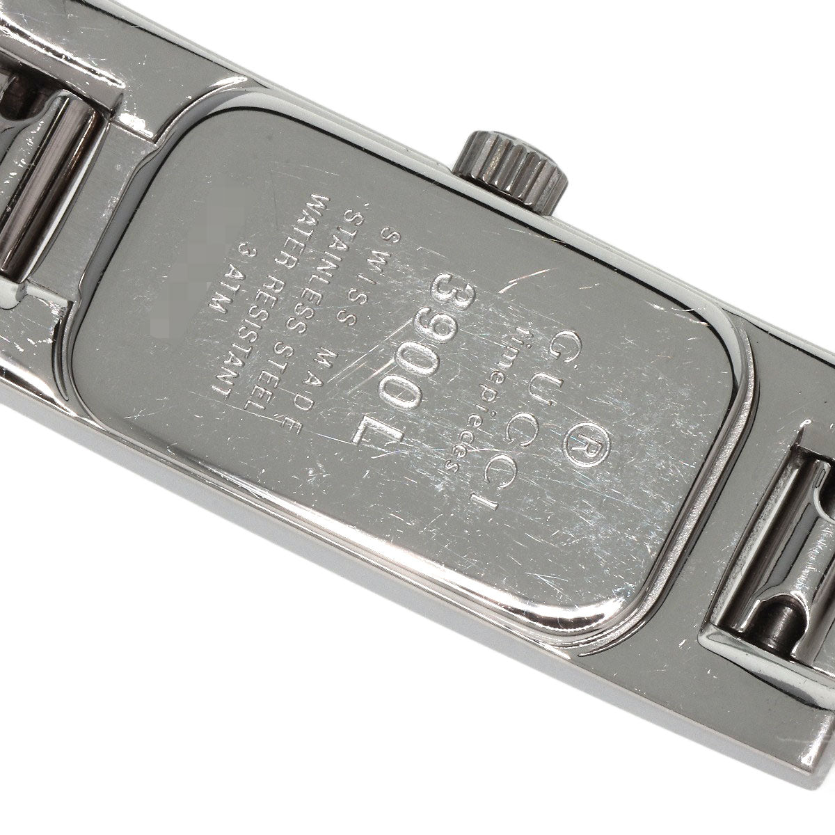 GUCCI Watches Quartz 3900L Stainless Steel , Stainless Steel Silver Square face gray dial Women  d