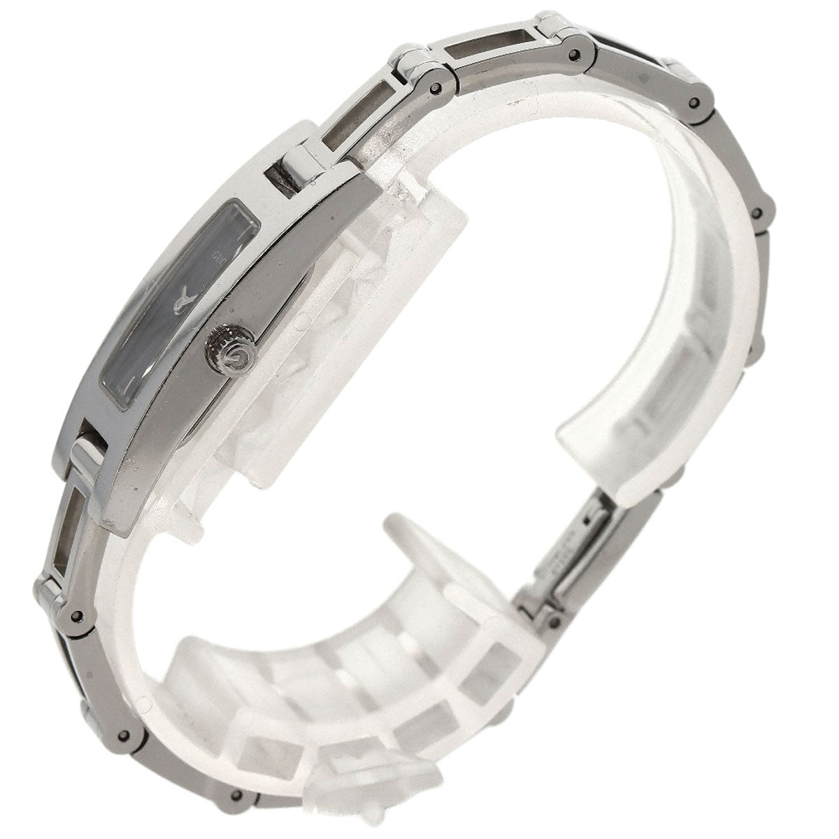 GUCCI Watches Quartz 3900L Stainless Steel , Stainless Steel Silver Square face gray dial Women  d