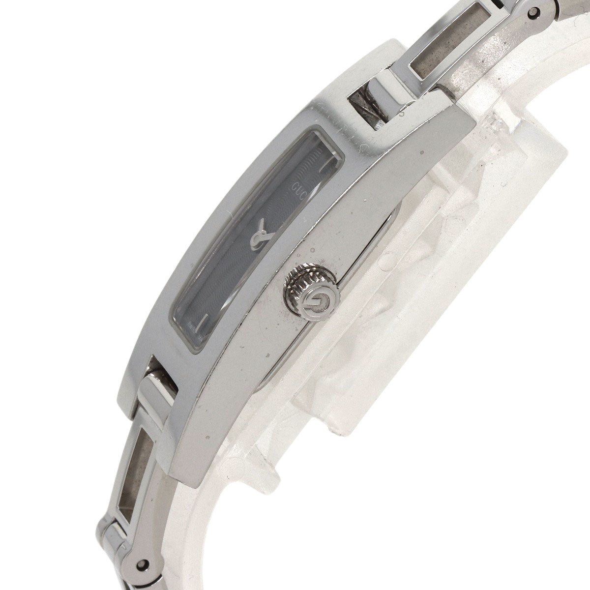GUCCI Watches Quartz 3900L Stainless Steel , Stainless Steel Silver Square face gray dial Women  d