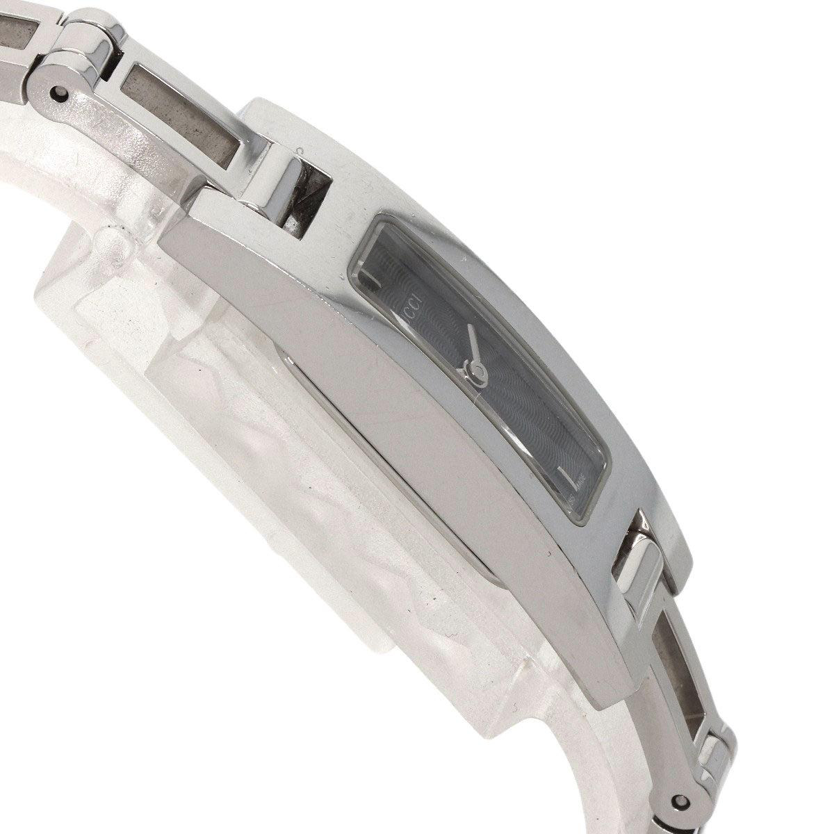 GUCCI Watches Quartz 3900L Stainless Steel , Stainless Steel Silver Square face gray dial Women  d