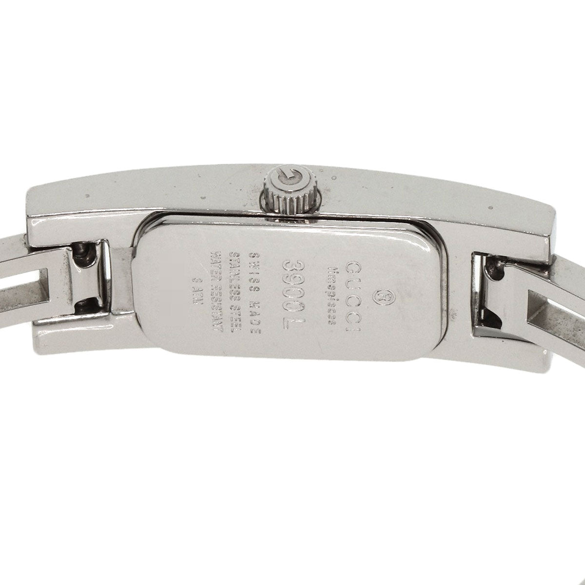 GUCCI Watches Quartz 3900L Stainless Steel , Stainless Steel Silver Square face gray dial Women  d