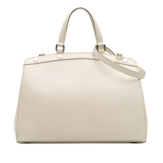 White Louis Vuitton Epi Brea MM Satchel