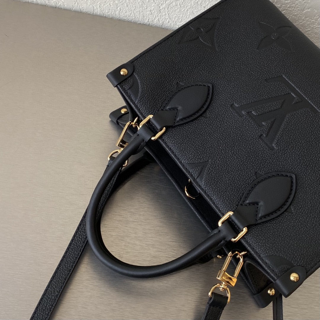 Top Quality On The Go PM Bag Monogram Empreinte 9.8in/25cm Black Top Quality M45653