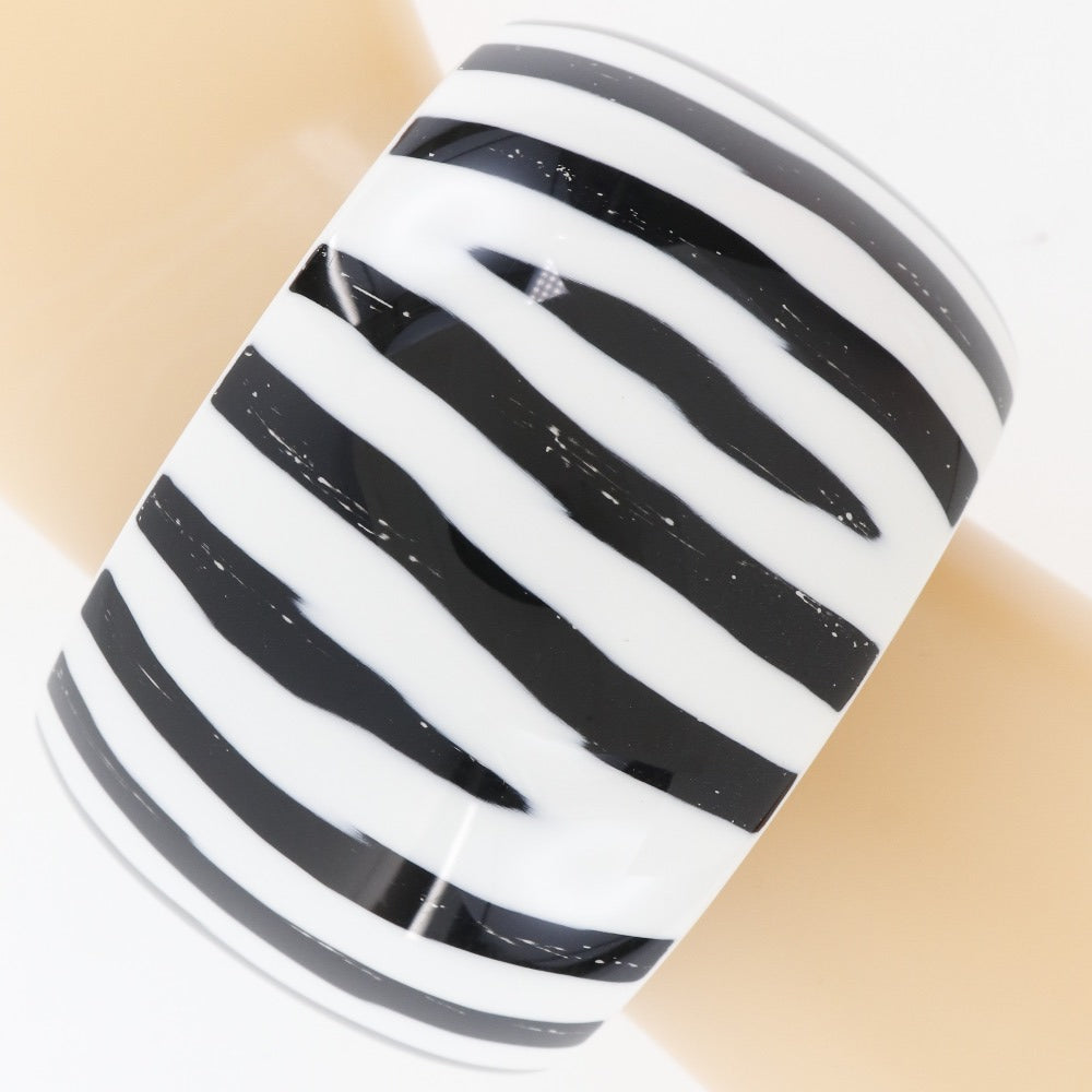 HERMES Bangle Lacquerwood Black / white Women S  d