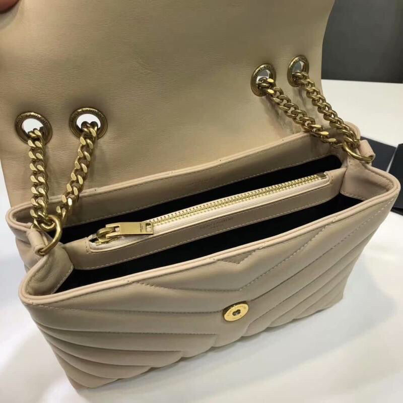 Top Quality Loulou Small Chain Bag In Matelassé "Y" Beige For Women 9.8in/23cm YSL 494699DV7272721