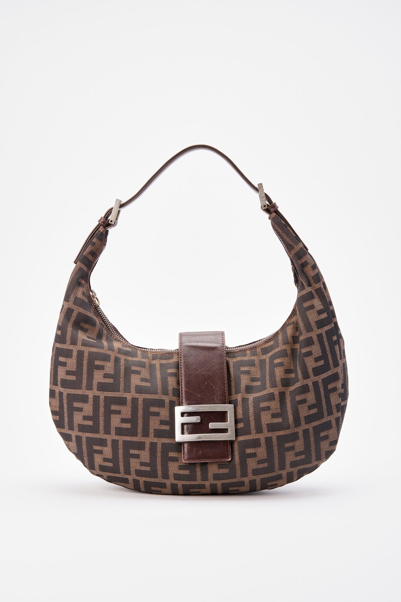 Fendi Zucca Canvas Croissant Bag