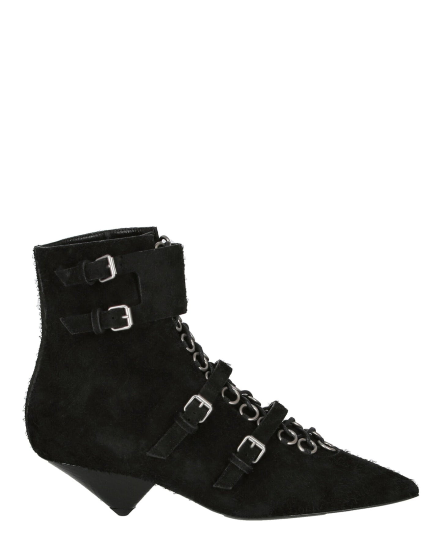 Saint Laurent Womens Blaze Suede Ankle Boots