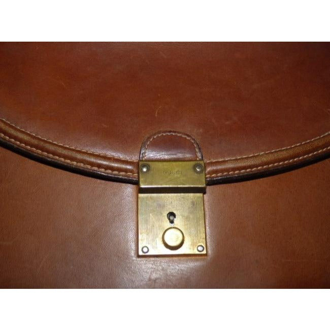 Gucci   Supple Brown Leather Shoulder Bag
