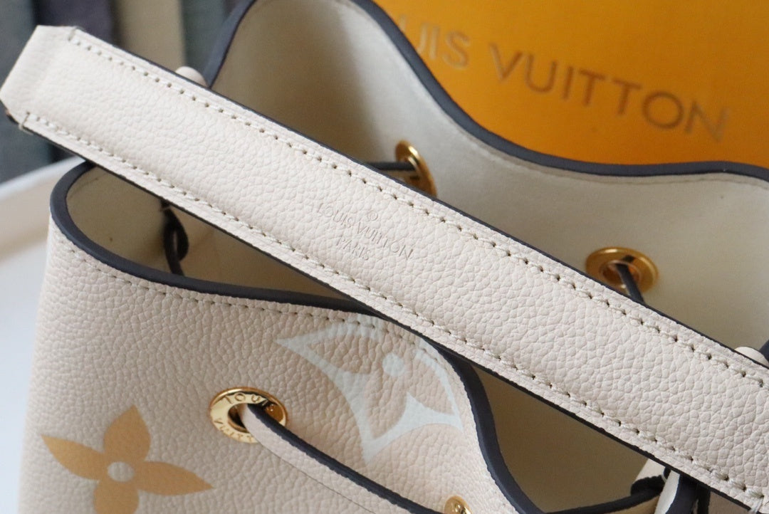 Top Quality NeoNoe BB Bucket Bag Monogram Empreinte Cream/Saffron For Women, Womens Bags, Shoulder Bags 7.9in/20cm Top Quality M45716