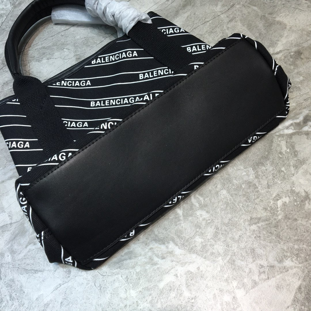 Top Quality Navy Small Cabas Tote Bag In Black, For Women,  Bags 18.5in/47cm