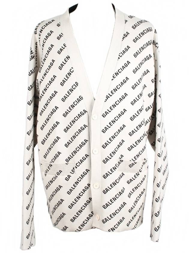 Luxury Balenciaga Trending 2025 All over multi logo cardigan L