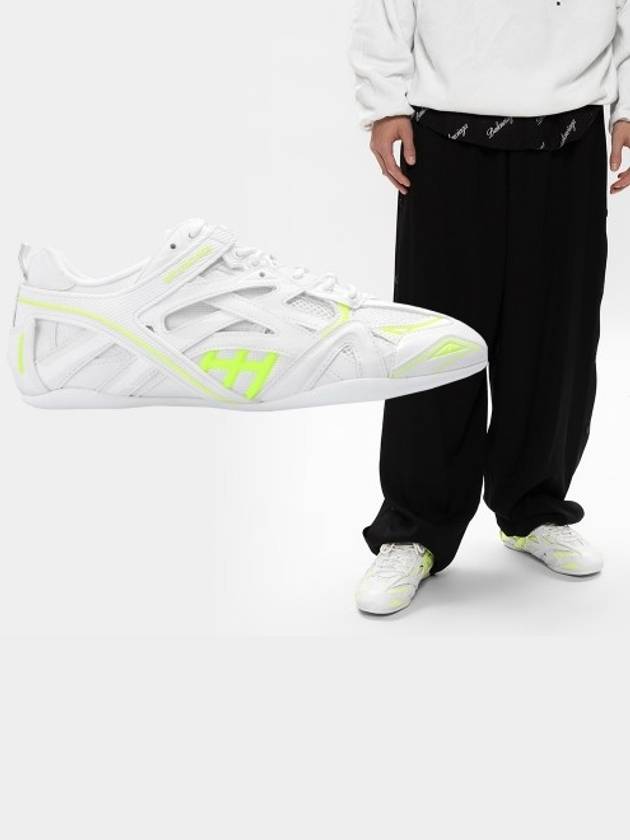 Luxury Balenciaga Trending 2025 Drive Low Top Sneakers Fluo Yellow White