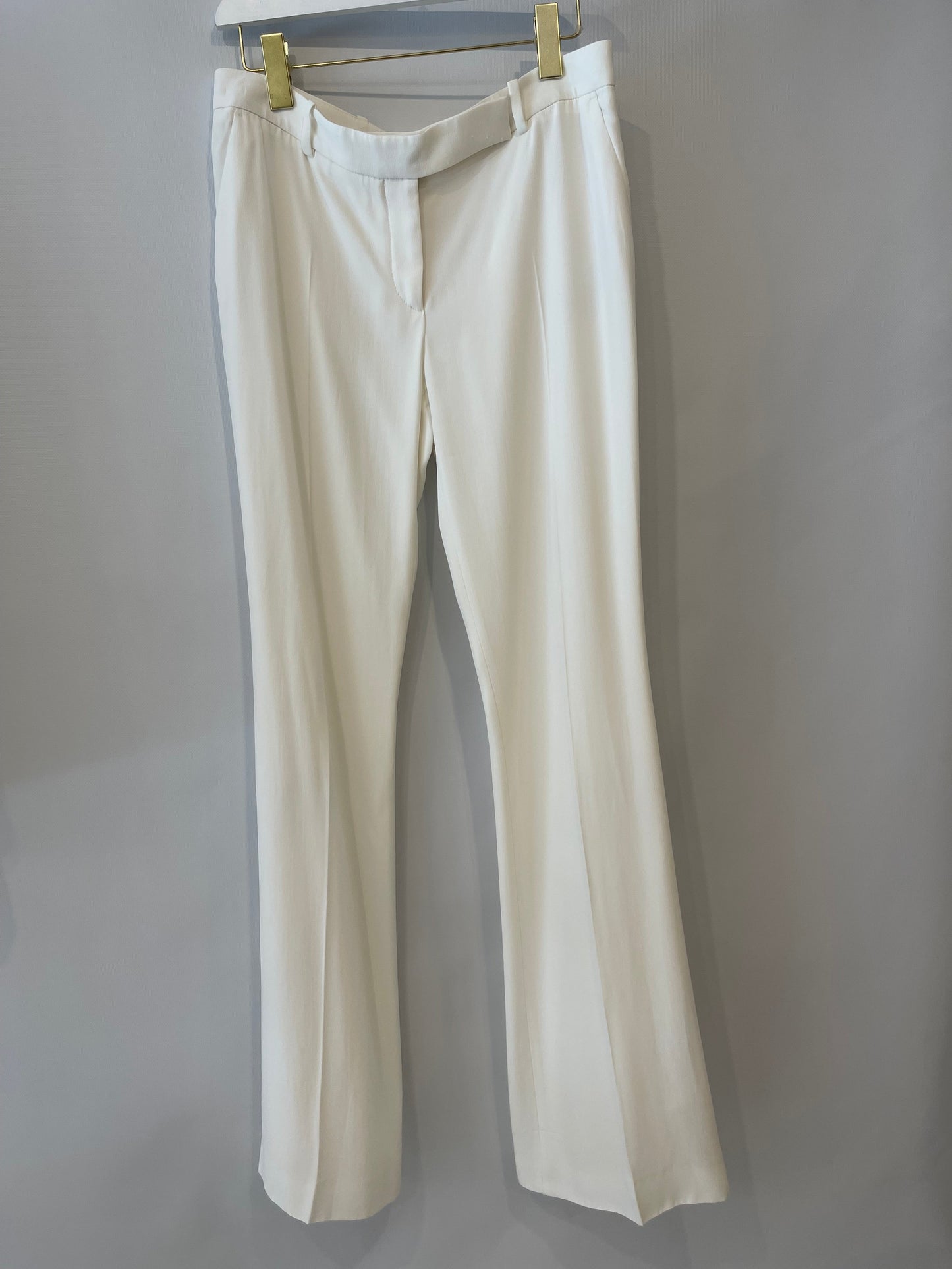 Alexander McQueen White Blazer Jacket and Matching Tro rs Set with White Button Details Size IT 42/44 (UK 10/12)