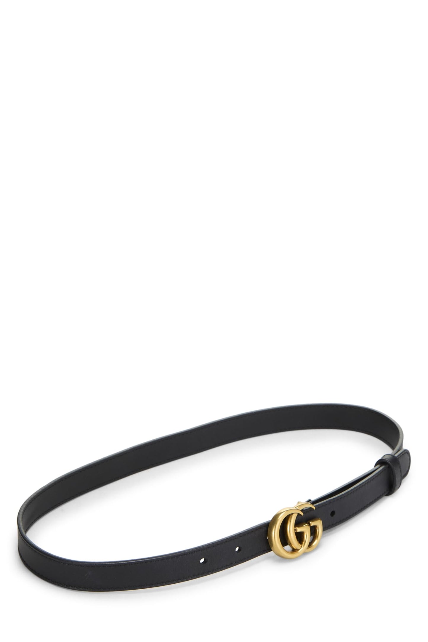Gucci, Black Leather GG Marmont Belt 70, Black