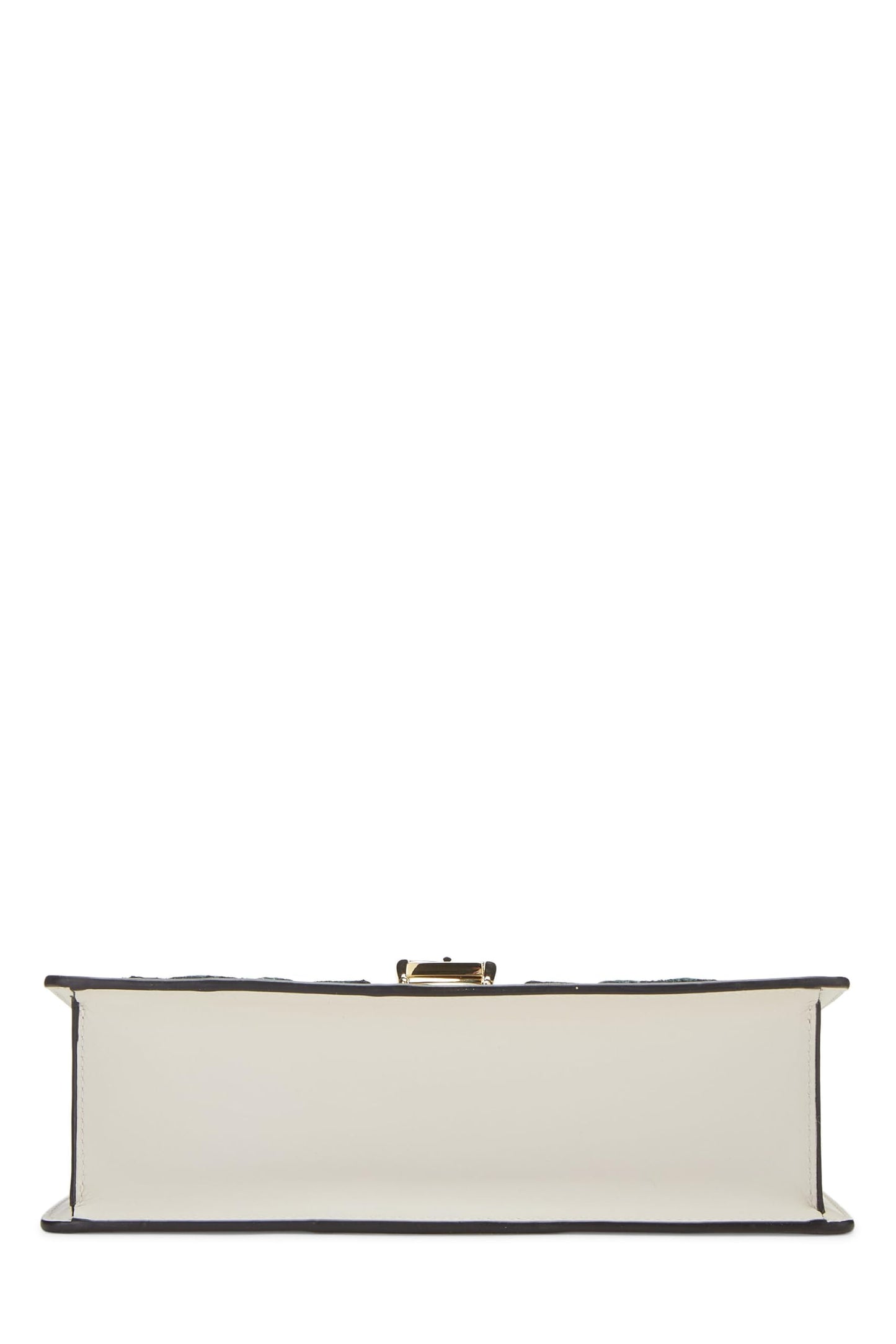 Gucci, White Floral Embroidered Leather Sylvie Shoulder Bag Small, White
