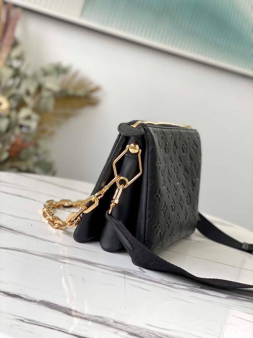 Top Quality Coussin PM Monogram Embossed Puffy Black For Women, Womens Handbags, Shoulder And Crossbody Bags 10.2in/26cm Top Quality M57790