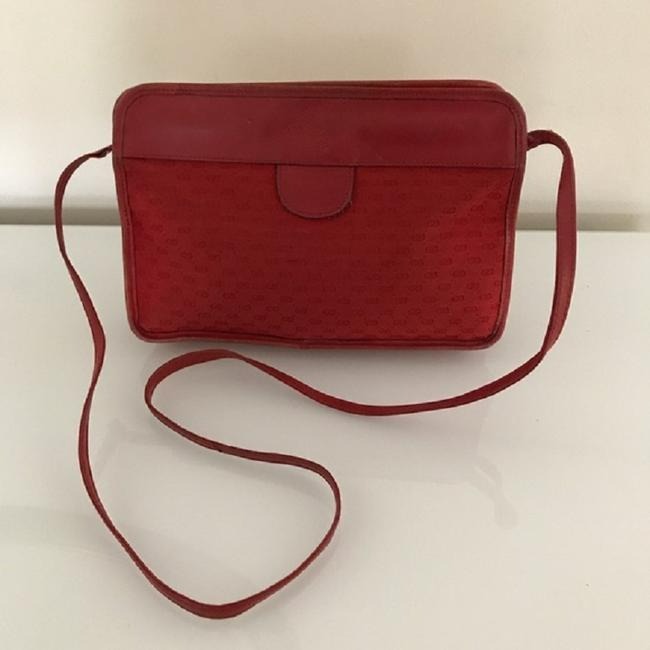Gucci   Red Gg Canvas Cross Body Clutch