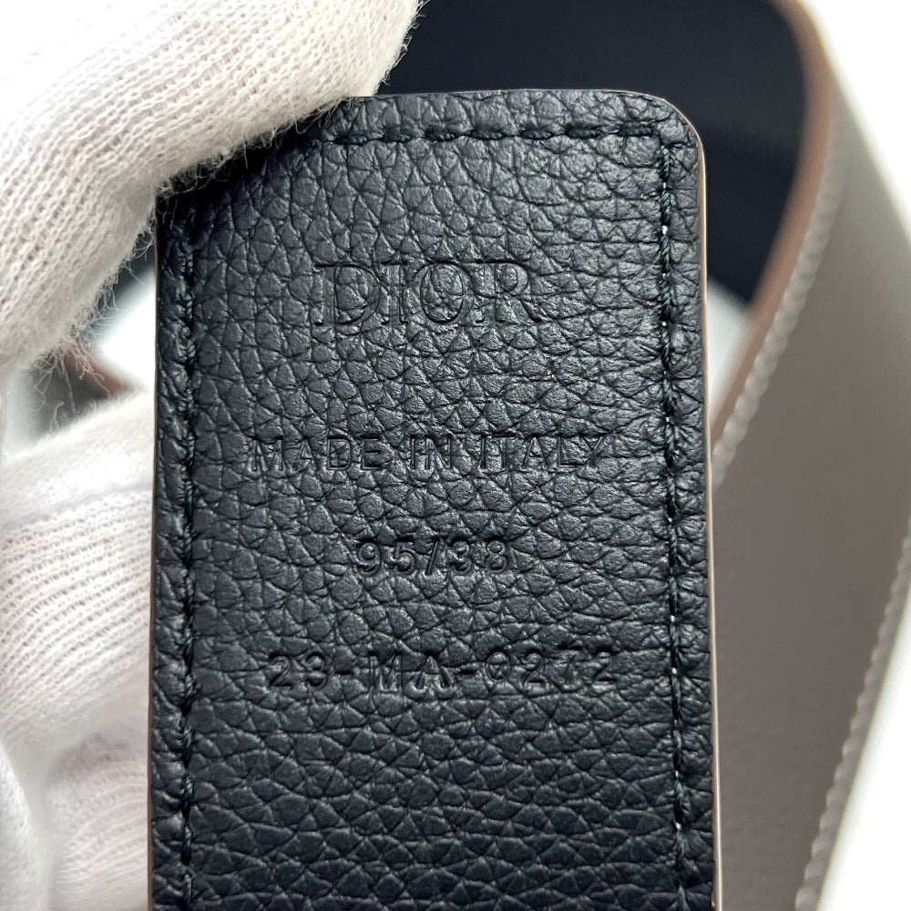 Dior belt leather Brown CD logo buckle 95/38