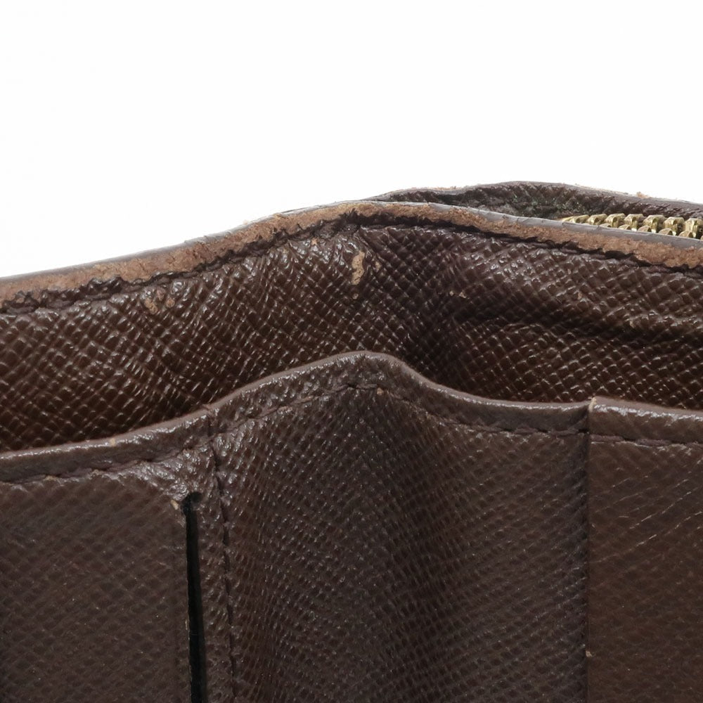 LOUIS VUITTON Bifold Wallet N61668 Damier canvas Brown Compact zip Women  d