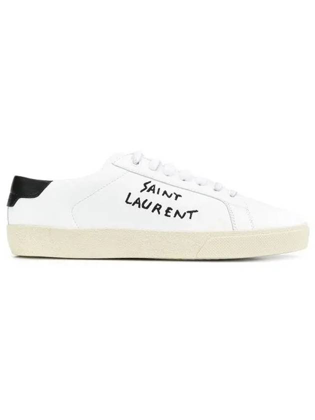 Luxury Saint Laurent Trending 2025 Court Classic Embroidered Low Top Sneakers White