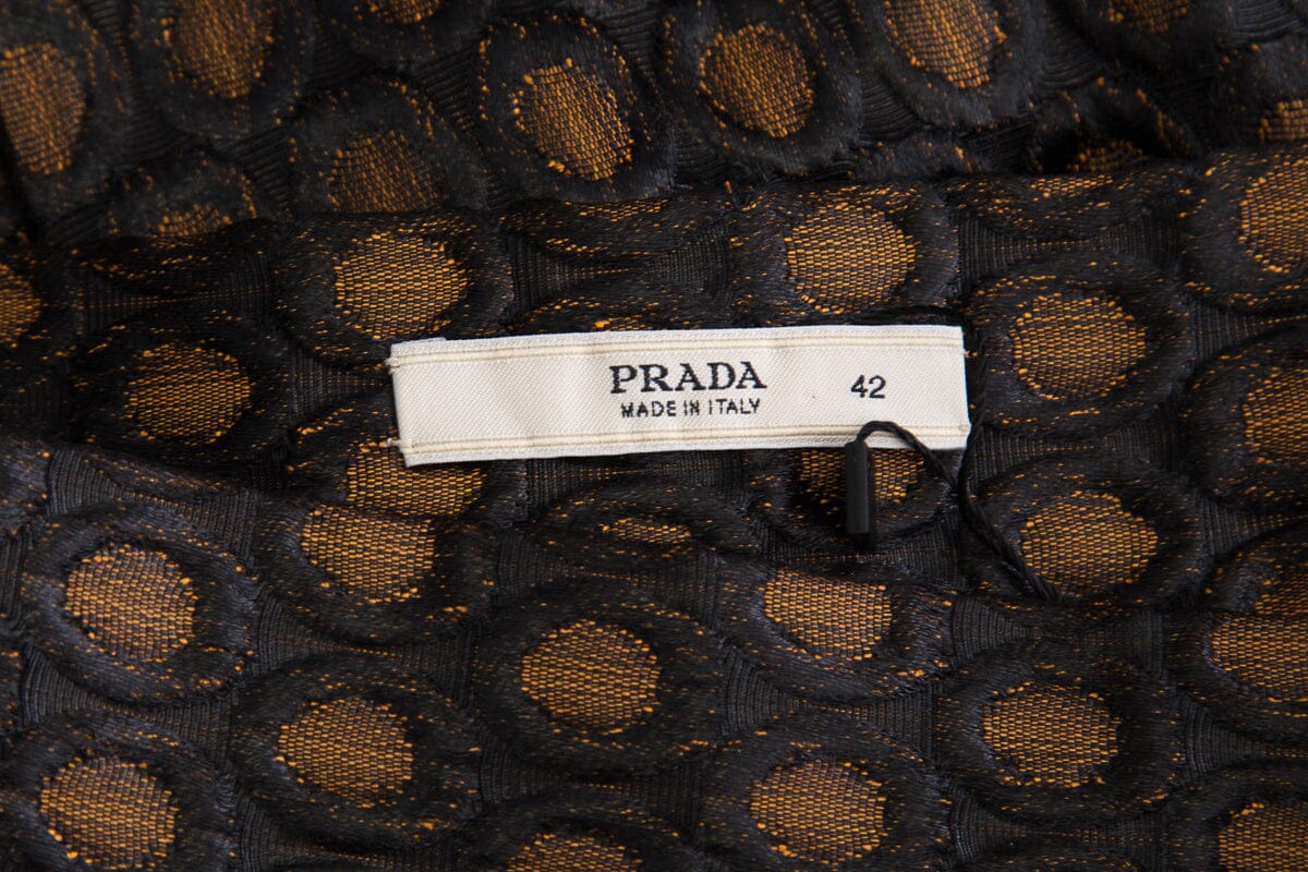 Prada Black & Brown Skirt SZ 42