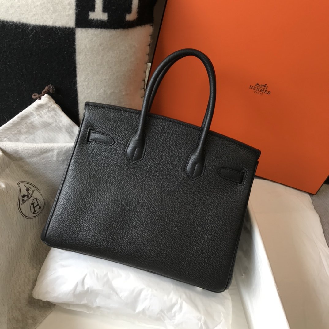 Top Quality Birkin Black Togo Gold Hardware Bag For Women, Handbags, Shoulder Bags 30cm/12in