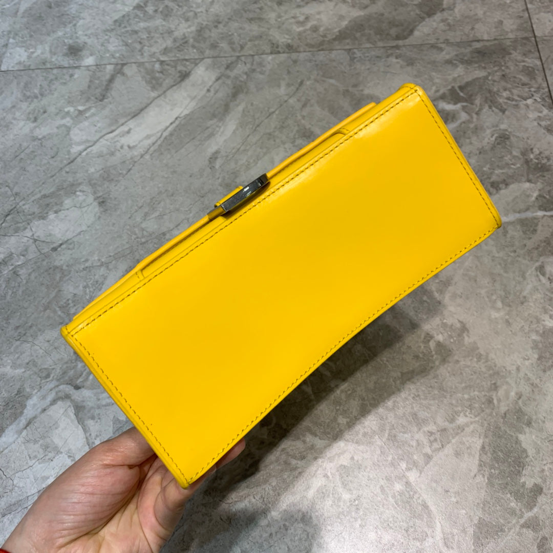 Top Quality Hourglass Small Handbag In Yellow, For Women,  Bags 9in/23cm