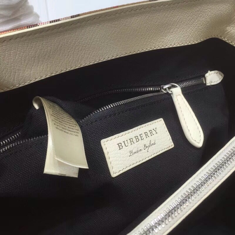 Top Quality Ho Check Derby MeTop Qualityum Banner Purse Tote White For Women, Women’s Bags 14in/35cm
