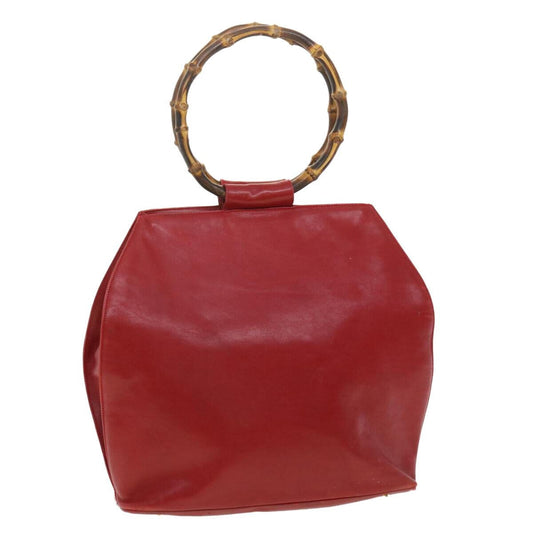 , mod look, Gucci, true red leather shopper with two round bamboo handles, a footed bottom, and gold accents