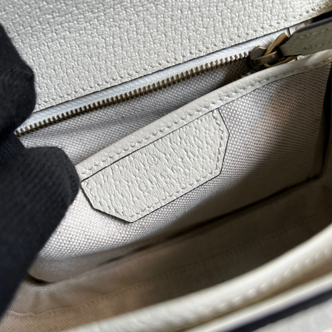 gg Bamboo 1947 Medium  Top Handle Bag White For Women, Women’s Bags 10in/26cm gg