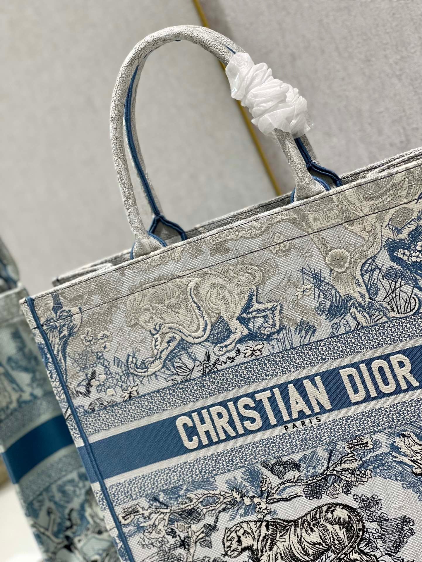 Top Quality Large Book Tote Bag Blue For Women 42cm/16in CD