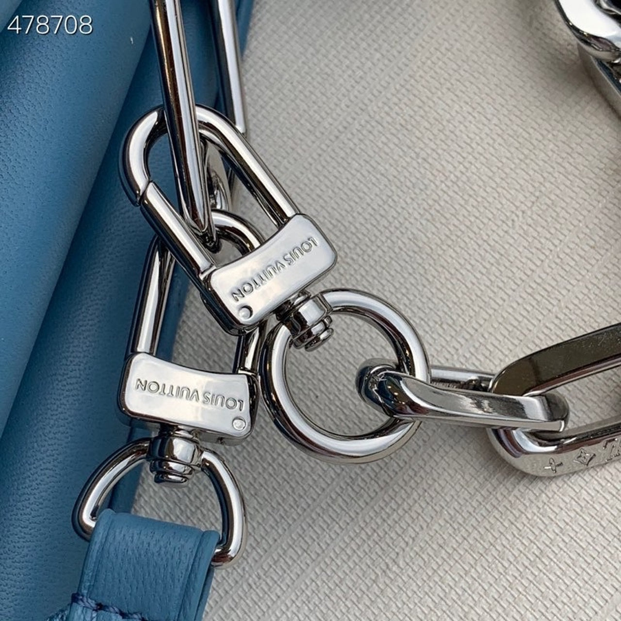 Top Quality Coussin PM Monogram Embossed Puffy Light Blue For Women, Womens Handbags, Shoulder And Crossbody Bags 10.2in/26cm Top Quality