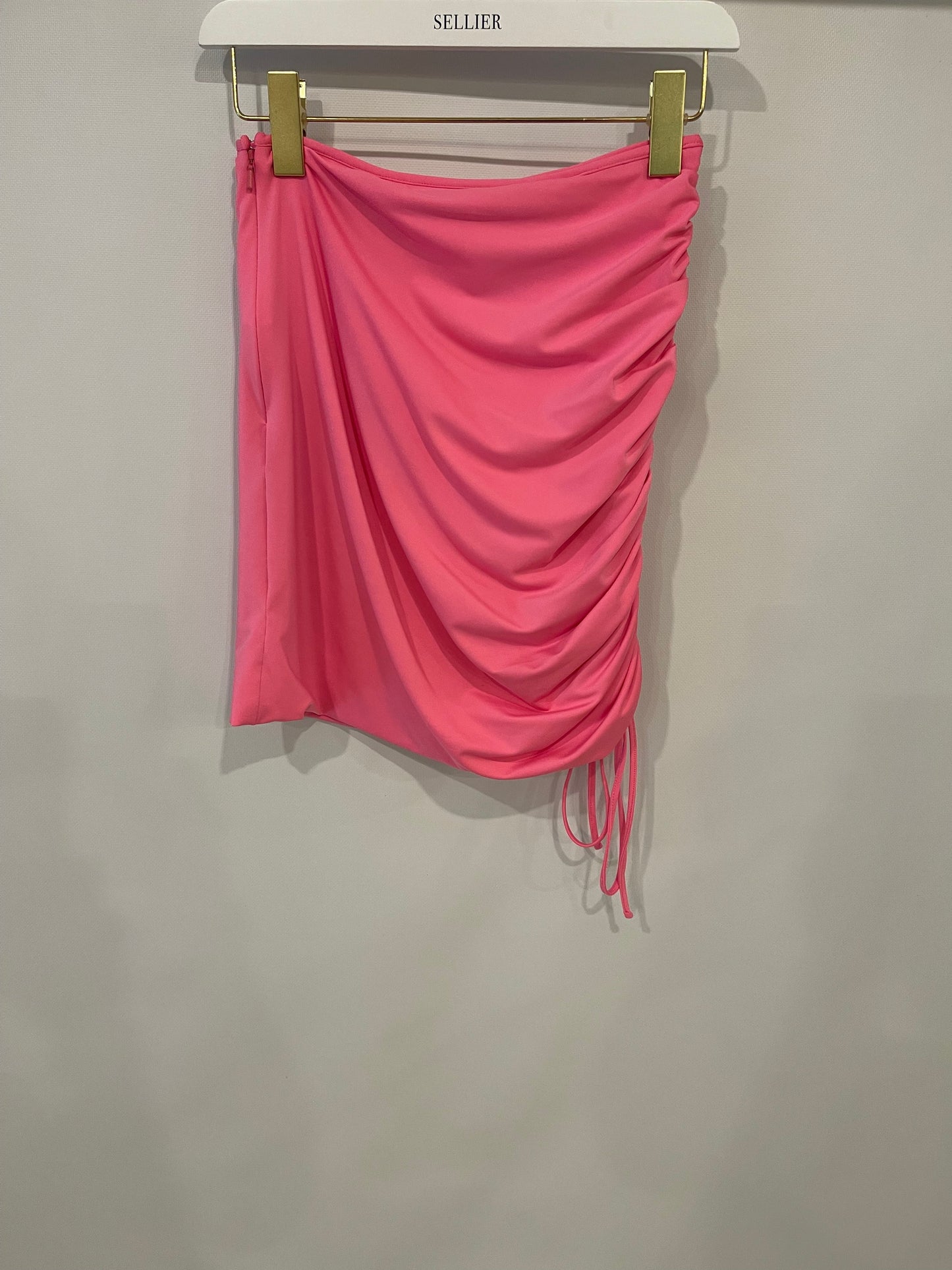 David Koma Pink Sleeveless Top and Mini Ruched Skirt Set Size UK 10 RRP £1,200