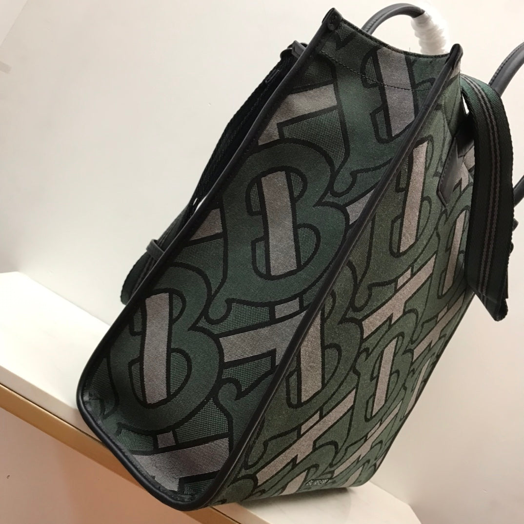 Top Quality Monogram Recycled Polyester Jacquard Tote For Women, Bags 14.8in/37.5cm