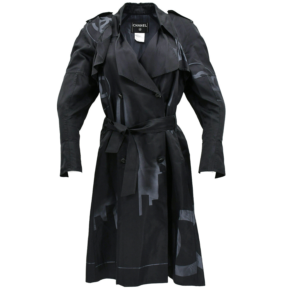 Chanel belted silk coat #38