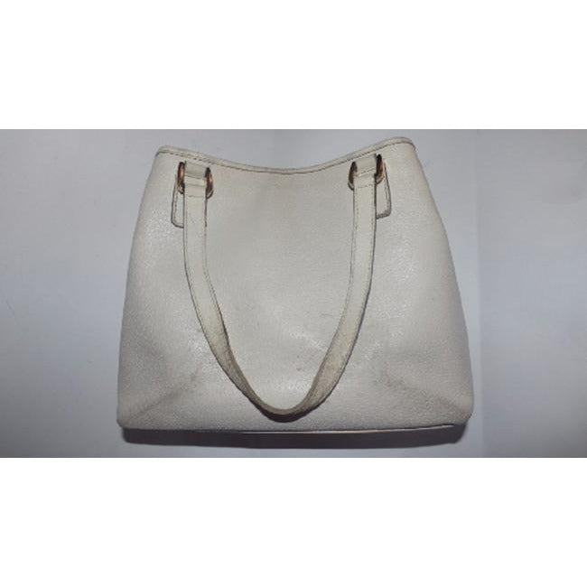 Gucci Abbey   White Leather And Pink Lining Satchel