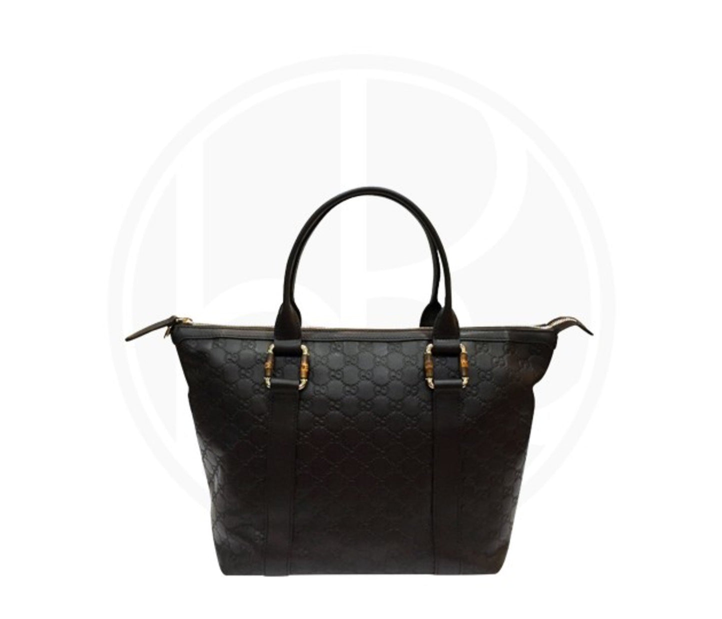 GUCCI BROWN LEATHER TOTE