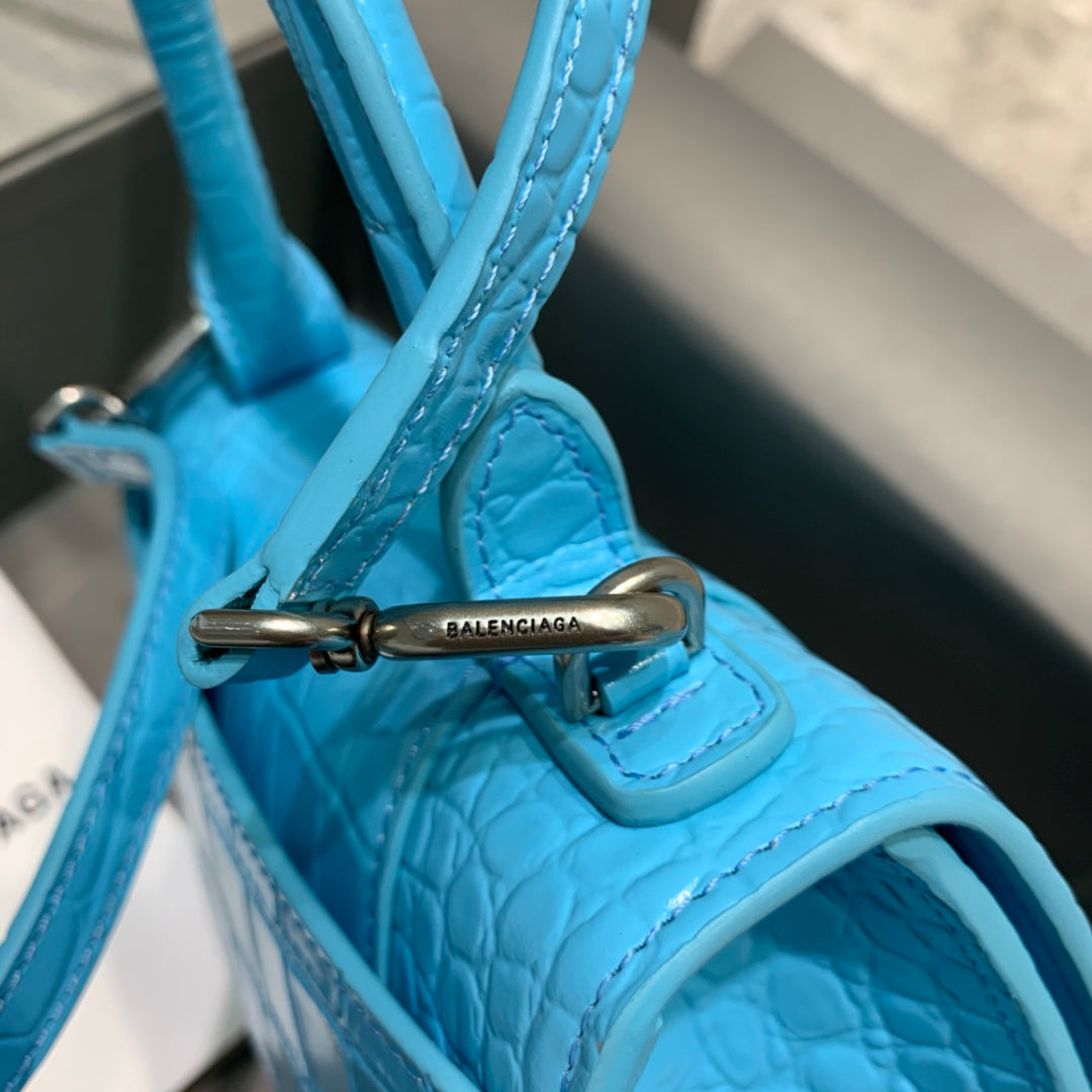 Top Quality Hourglass Small Handbag In Blue, For Women,  Bags 9in/23cm