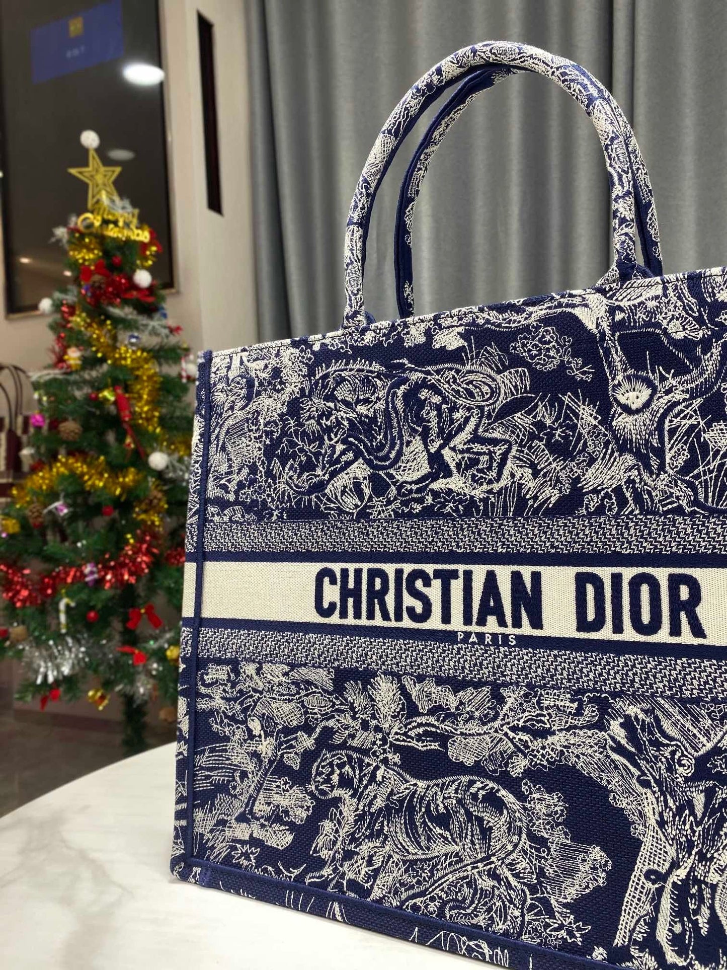 Top Quality Large Book Tote Blue Multicolor, For Women, Womens Handbags 16.5in/42cm CD M1286ZRGO_M928