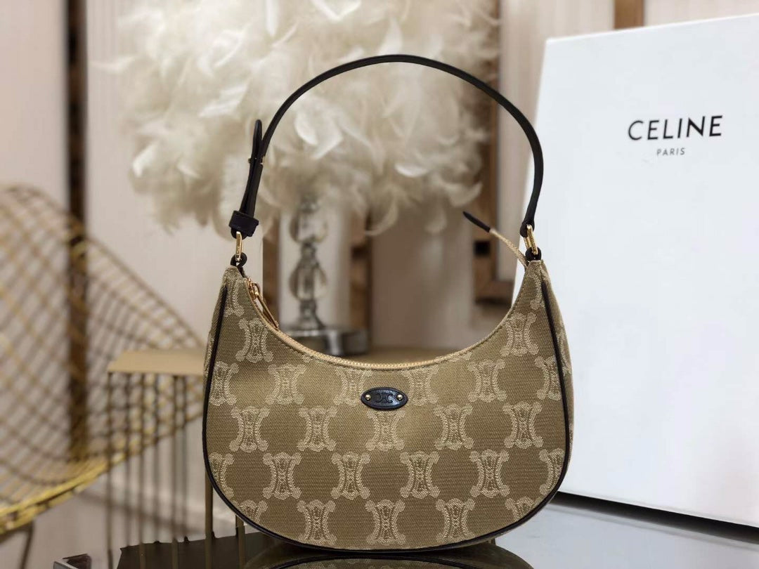Top Quality Ava Bag In Triomphe Canvas XL Beige For Women 9in/23cm