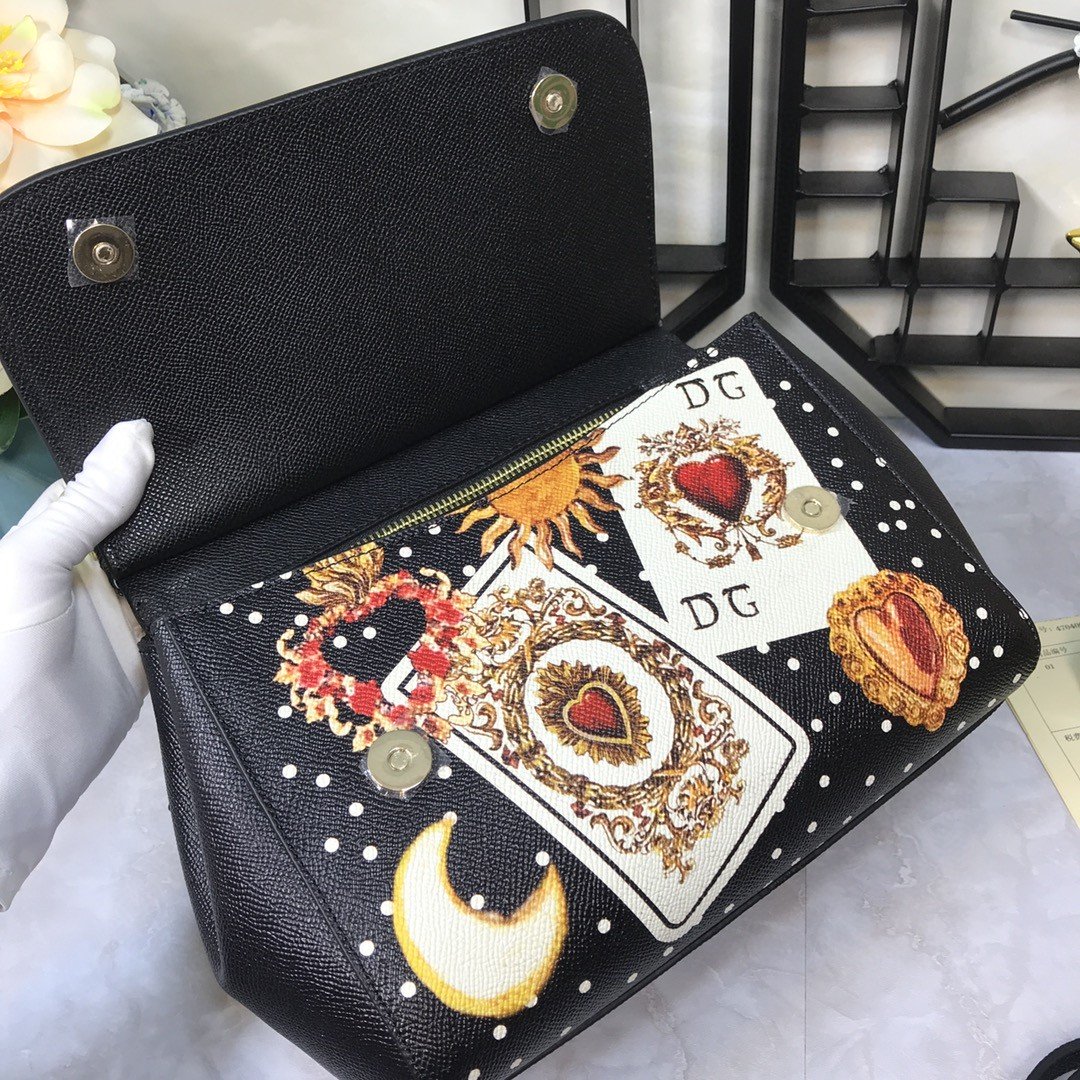 Top Quality 90s Sicily Bag With Logo Print Multicolor For Women 10.2in/26cm Top Quality